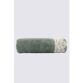 Ecocotton Azra Yeşil 80x150 cm %100 Organik Pamuk Güpürlü Banyo Havlusu