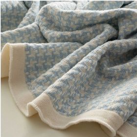 Ecocotton Baby Dream %100 Organik Pamuk Örgü Mavi 80x90 cm Bebek Battaniyesi