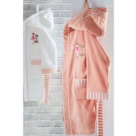 Ecocotton Balerin Beyaz Organik Pamuk 9-10 Yaş Çocuk Bornozu