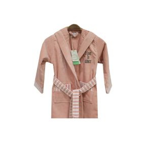 Ecocotton Balerin Pudra Organik Pamuk 9-10 Yaş Çocuk Bornozu