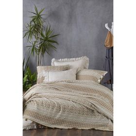Ecocotton Beril Organik Pamuk Jakarlı Çift Kişilik Pike Seti