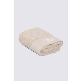 Ecocotton Beyzade %100 Organik Pamuk Nakışlı Bej 50x90 cm El Yüz Havlusu