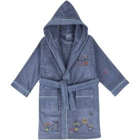 Ecocotton Carnaval %100 Organik Pamuk Nakışlı Gri Unisex Çocuk Bornoz