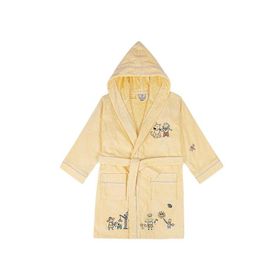 Ecocotton Carnaval %100 Organik Pamuk Nakışlı Sarı Unisex Çocuk Bornoz