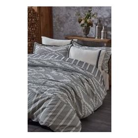 Ecocotton Colossae Siyah Organik Pamuk Çift Kişilik 200 x 220 cm Nevresim Takımı
