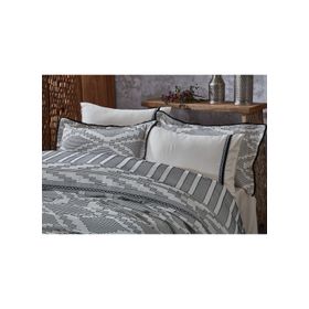 Ecocotton Colossae Siyah Organik Pamuk Çift Kişilik Nevresim Takımı