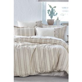 Ecocotton Delfin %100 Organik Pamuk Keten Terra 200x220 cm Çift Kişilik Nevresim Takımı