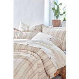 Ecocotton Delfin %100 Organik Pamuk Keten Terra 200x220 cm Çift Kişilik Nevresim Takımı