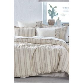 Ecocotton Delfin %100 Organik Pamuk Keten Terra 200x220 cm Çift Kişilik Nevresim Takımı