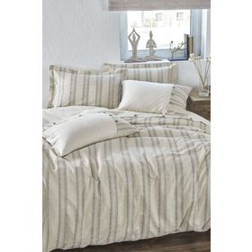 Ecocotton Delfin %100 Organik Pamuk Keten Yeşil 200x220 cm Çift Kişilik Nevresim Takımı
