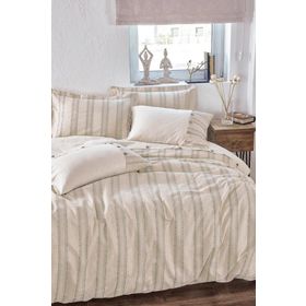 Ecocotton Delfin %100 Organik Pamuk Keten Yeşil 200x220 cm Çift Kişilik Nevresim Takımı