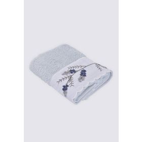 Ecocotton Derin %100 Organik Pamuk El Nakışlı Krem 50x90 cm El Yüz Havlusu