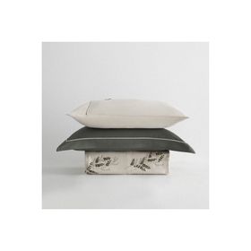 Ecocotton Derin Battal Boy %100 Organik Pamuk Saten El Nakışlı 240x220 cm Yeşil Nevresim Takımı