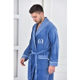 Ecocotton Derin Koyu Mavi Erkek Bornoz