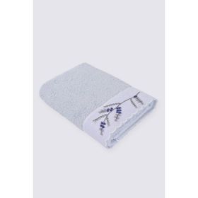 Ecocotton Derin Organik Pamuk El Nakışlı Krem 80x150 CM Banyo Havlusu