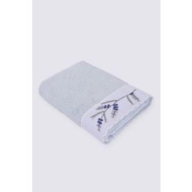 Ecocotton Derin Organik Pamuk El Nakışlı Krem 80x150 CM Banyo Havlusu