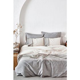 Ecocotton Dila Organik Yeşil Bej Çift Kişilik Nevresim Takımı