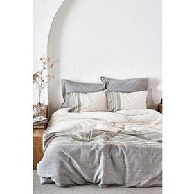 Ecocotton Dila Organik Yeşil Bej Çift Kişilik Nevresim Takımı