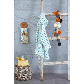 Ecocotton Dodo %100 Organik Pamuk Müslin Sarı Çocuk Bornoz