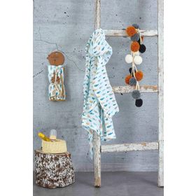 Ecocotton Dodo %100 Organik Pamuk Müslin Sarı Çocuk Bornoz