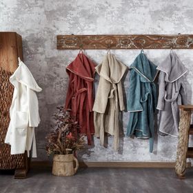 Ecocotton Ecosoft Bej Kadın Bornoz