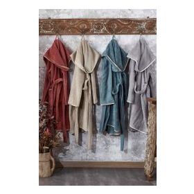 Ecocotton Ecosoft Gri Kadın Bornoz