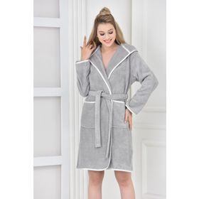 Ecocotton Ecosoft Gri Kadın Bornoz