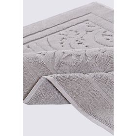 Ecocotton Elenora %100 Pamuk Penye Jakarlı Gri 50x80 cm Banyo Paspası