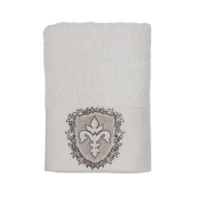 Ecocotton Ella Organik Pamuk Nakışlı Krem 50x90 CM El Yüz Havlusu