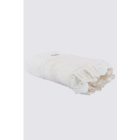 Ecocotton Elsa %100 Organik Pamuk Nakışlı Krem 50x90 cm El Yüz Havlusu