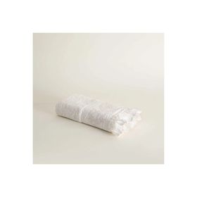 Ecocotton Elsa %100 Organik Pamuk Nakışlı Krem 50x90 cm El Yüz Havlusu