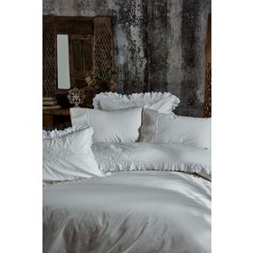 Ecocotton Elsa Krem Organik Pamuk Çift Kişilik Nevresim Takımı