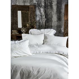 Ecocotton Elsa Krem Organik Pamuk Çift Kişilik Nevresim Takımı