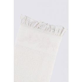 Ecocotton Elsa Organik Pamuk Nakışlı Şeftali 80x150 cm 1 Adet Banyo Havlusu