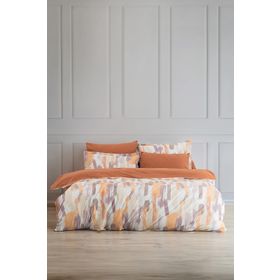 Ecocotton Evita Çift Kişilik %100 Pamuk Ütü İstemeyen Baskılı 200x220 cm Nevresim Takımı