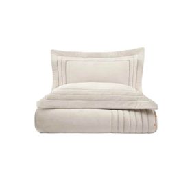 Ecocotton Feza Krem Çift Kişilik Yatak Örtüsü Takımı