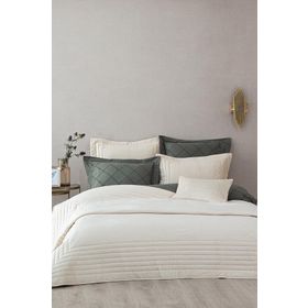 Ecocotton Feza Krem Çift Kişilik Yatak Örtüsü Takımı