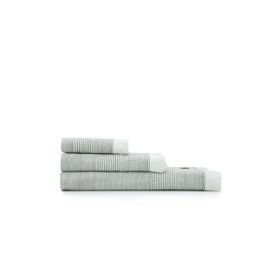 Ecocotton Hasna 3'lü %100 Organik Pamuk Keten Melanj Haki Havlu Seti