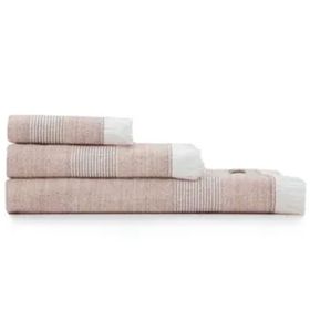 Ecocotton Hasna 3'lü 100 Organik Pamuk Keten Melanj Terra Havlu Seti