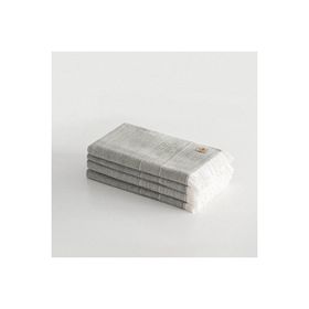 Ecocotton Hasna 50x90 cm Pamuk Keten Melanj Antrasit Haki 4'lü Havlu Seti