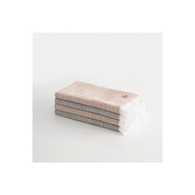 Ecocotton Hasna 50x90 cm Pamuk Keten Melanj Terra Haki 4'lü Havlu Seti