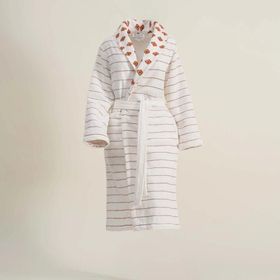 Ecocotton İmre %100 Organik Pamuk Jakarlı Kiremit Kadın Bornoz
