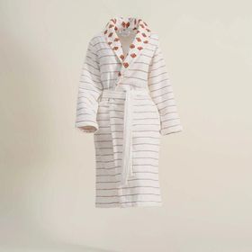 Ecocotton İmre %100 Organik Pamuk Jakarlı Kiremit Kadın Bornoz