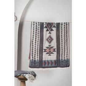Ecocotton Kaan %100 Organik Pamuk Jakarlı Antrasit 90x180 cm Peştamal