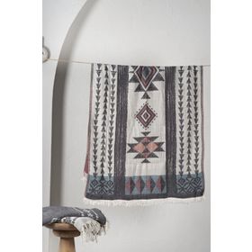 Ecocotton Kaan %100 Organik Pamuk Jakarlı Antrasit 90x180 cm Peştamal