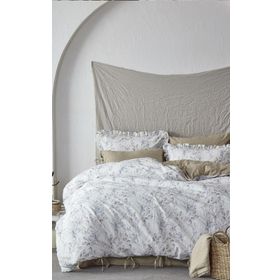 Ecocotton Karina Baskılı Çift Kişilik Nevresim Seti