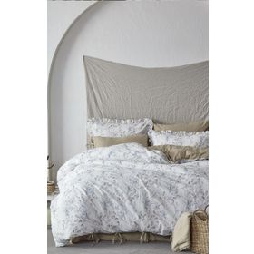 Ecocotton Karina Baskılı Çift Kişilik Nevresim Seti