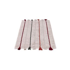 Ecocotton Katari %100 Organik Pamuk El Nakışlı Bej 50x80 cm Banyo Paspası