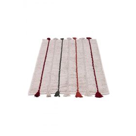 Ecocotton Katari %100 Organik Pamuk El Nakışlı Bej 50x80 cm Banyo Paspası