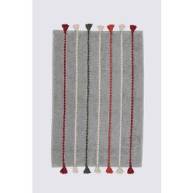 Ecocotton Katari %100 Organik Pamuk El Nakışlı Yeşil 50x80 cm Banyo Paspası